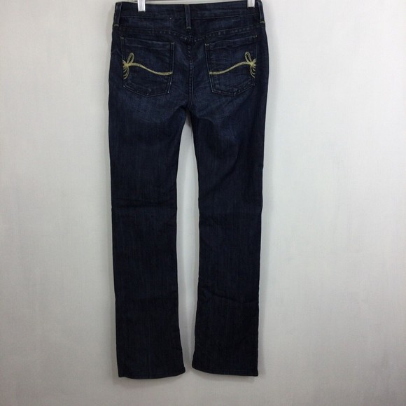 Fortune Womens Beijing Belle Boot Cut Dark Wash Stretch Blue Denim Jeans Size 27 - Picture 5 of 13